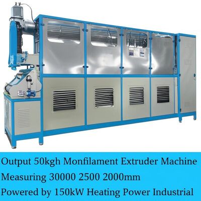 خرید تولید 50kgh ماشین اکسترودر مونو فیلامنت اندازه گیری 30000 2500 2000mm و توسط قدرت گرمایش 150kw برای صنعتی online manufacture